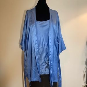 victoria’s secret slip dress and robe set